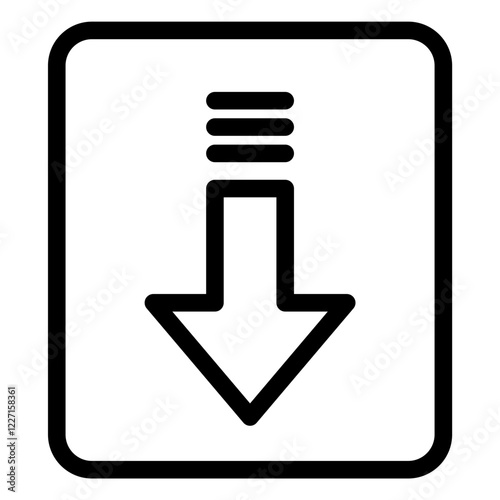 downloads line icon 