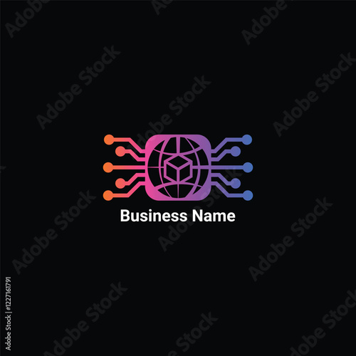 box technology logo, tech, blockchain, cryptocurrency logo design
