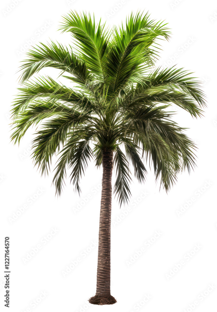 Obraz premium PNG Adonidia palm tree plant white background tranquility.