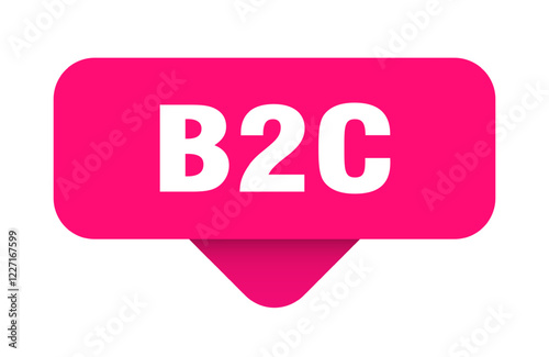 b2c sticker. b2c sign on transparent background