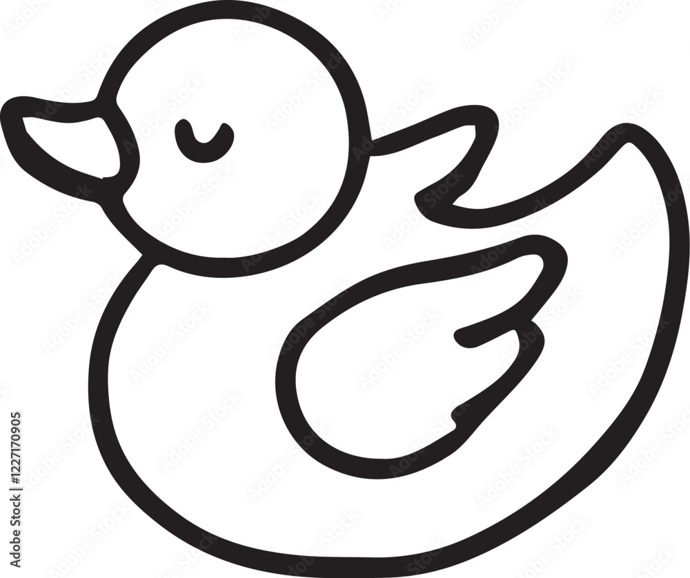 Cute Duckling Vector illustration silhouette Cute Duckling Vector illustration silhouette