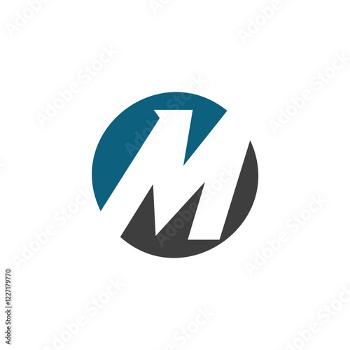 A circular logo featuring the letter 