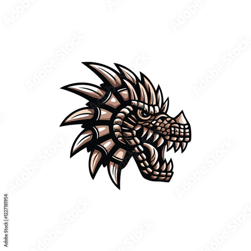 Design a fierce Aztec-inspired dragon-like creature, incorporating sharp, obsidian-like scales and feathered details.  Include intricate headdresses and symbolic markings.
