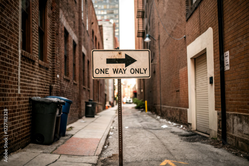 A narrow alleyway featuring a 
