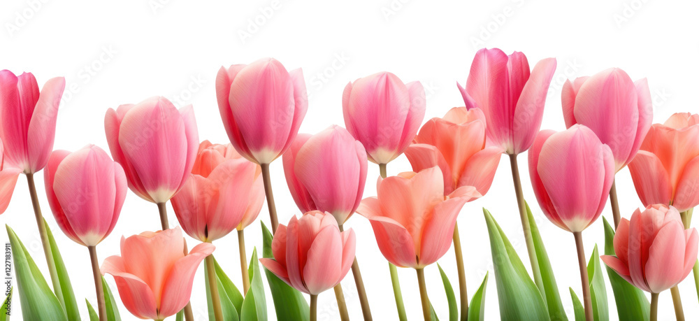 Fototapeta premium PNG Tulip flowers as a border tulip outdoors blossom.