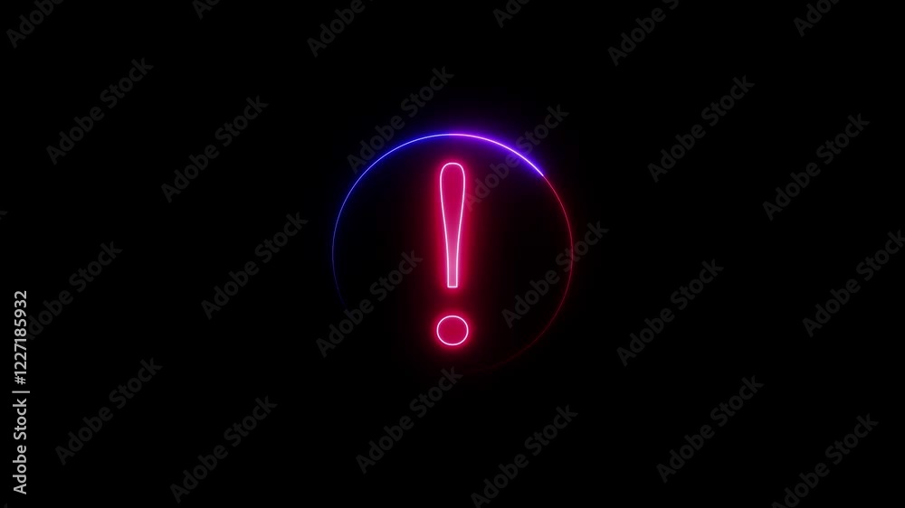 Neon glowing sign horizontal sine wave animation video on black background Neon glowing sign horizontal sine wave animation video on black background