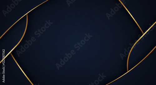 Experience the elegance of Nevy blue and gold line and ornaments in this modern abstract background, perfect for banners, wallpapers, background, sales, discounts, promotions.