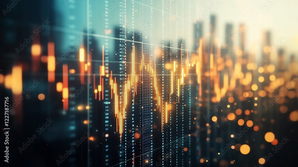 Cityscape Stock Market Data Analytics Growth