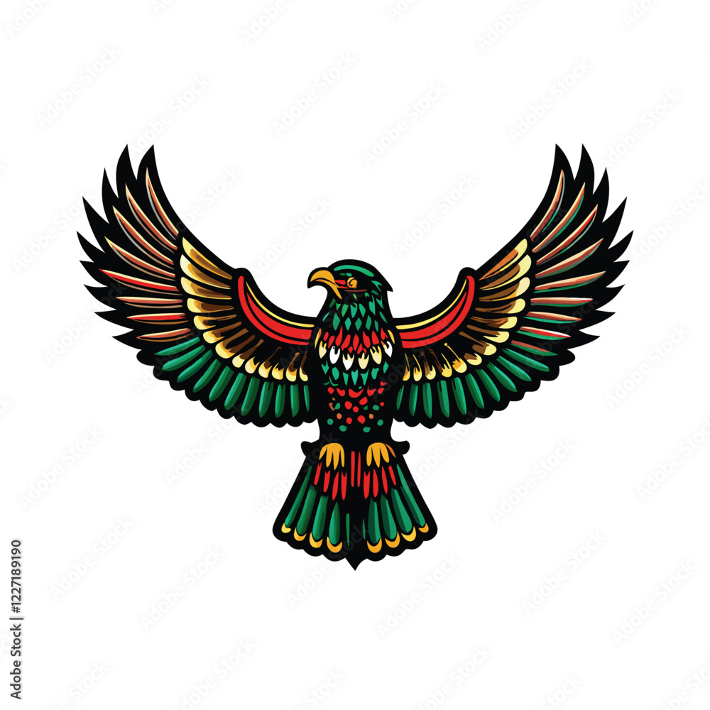 Fototapeta premium design-a-vector-of-a-sacred-aztec-bird-with-expand.eps