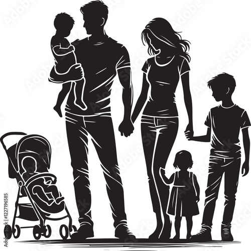 family person with silhouette design image victor style with the white background.