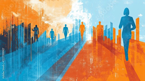 A stock illustration that represents the concept of business agility