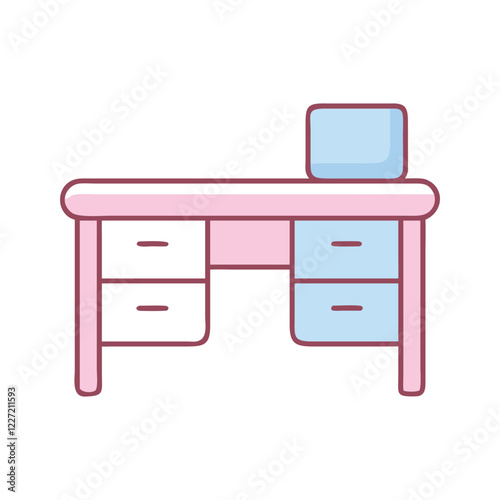 Cute Desk Illustration