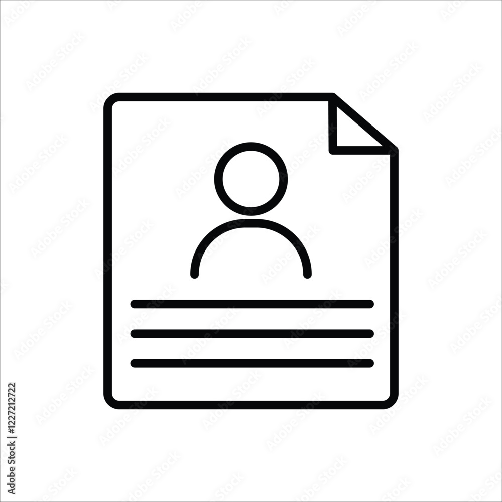 Resume Line Icons Design Elements Illustration Resume Line Icons Design Elements Illustration