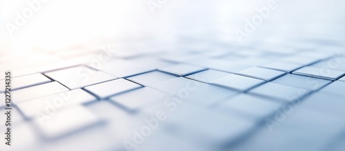 Wallpaper Mural Abstract white cubes, textured surface, blurred background, website design Torontodigital.ca