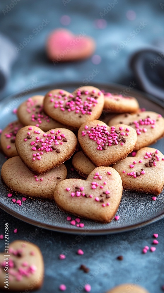 custom made wallpaper toronto digitalValentine's Day Heart Shaped Cookies.