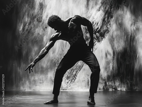 Dynamic Dancer Fauvist Chromatics Studio Art Performance Creative Space Side View Expressive Movement