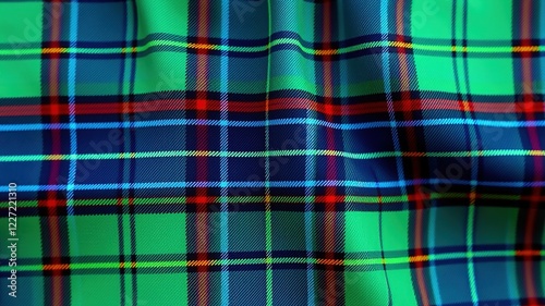 Bold Tartan Pattern Abstract Art