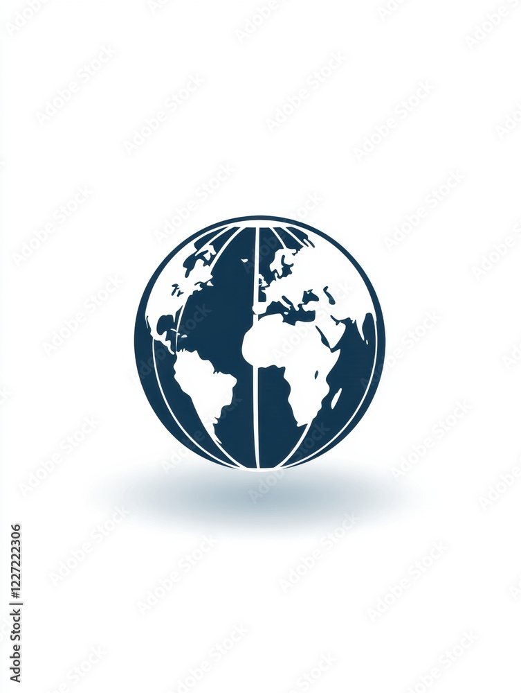 Explore the world with a modern globe design showcasing continents and oceans in a sleek graphic style. Generative AI Explore the world with a modern globe design showcasing continents and oceans in a sleek graphic style. Generative AI