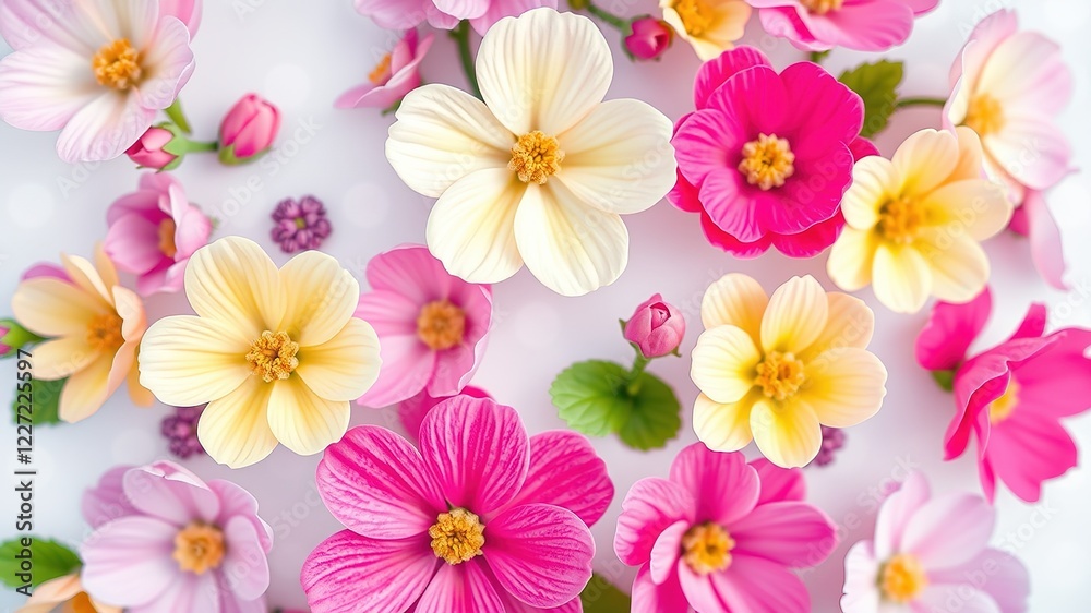 Delicate Floral Polka Dot Print Springtime Backdrop Delicate Floral Polka Dot Print Springtime Backdrop