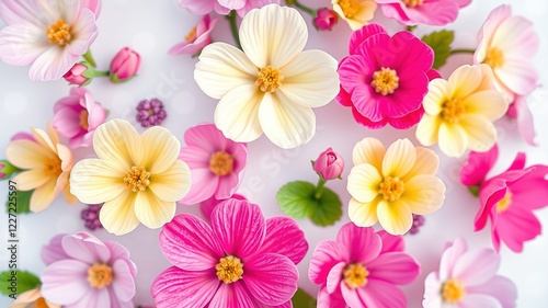 Wallpaper Mural Delicate Floral Polka Dot Print Springtime Backdrop Torontodigital.ca