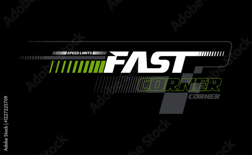 Speed zone modern and stylish typography slogan.
