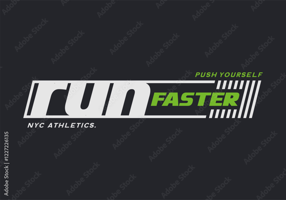 Obraz premium run faster for t-shirt and apparel print. 
