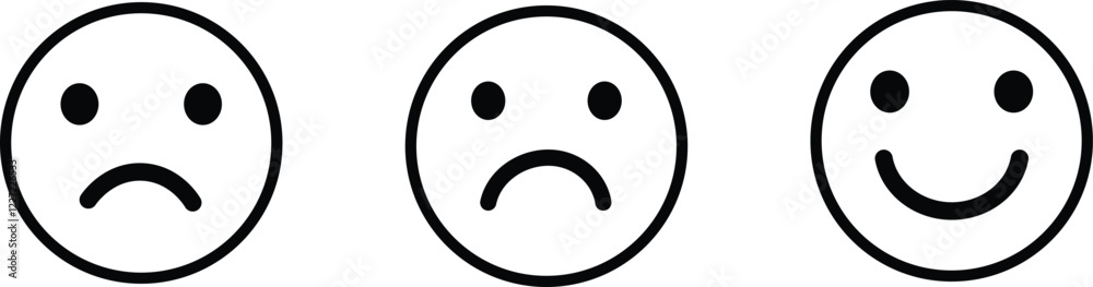 Set of Web Feedback emoji icons collection. emoji feedback icon set rating happy neutral sad emoji emotions icons. Different emoji symbol Vector Illustration
Set of Web Feedback emoji icons collection. emoji feedback icon set rating happy neutral sad emoji emotions icons. Different emoji symbol Vector Illustration