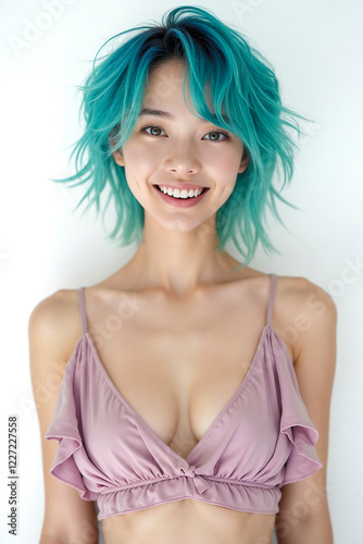 Portrait of a young beautiful woman. Generative AI