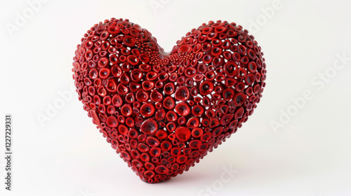 red heart on a white background