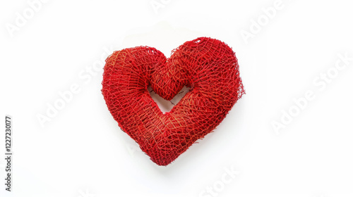 red heart on a white background