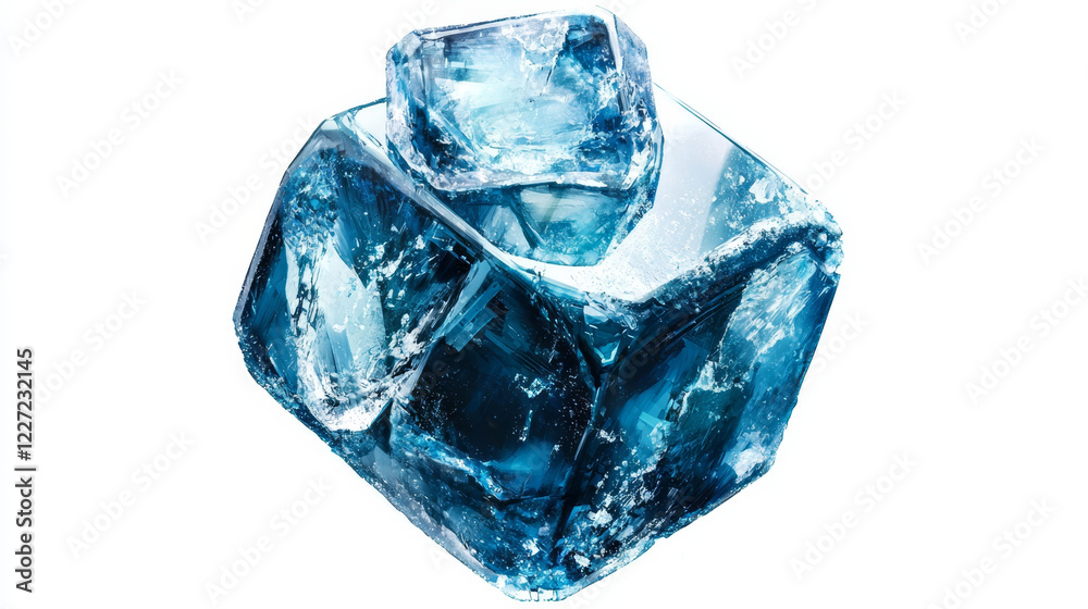 Stunning glacial ice sculpture; vibrant blue hues; intricate crystalline formations. Stunning glacial ice sculpture; vibrant blue hues; intricate crystalline formations.