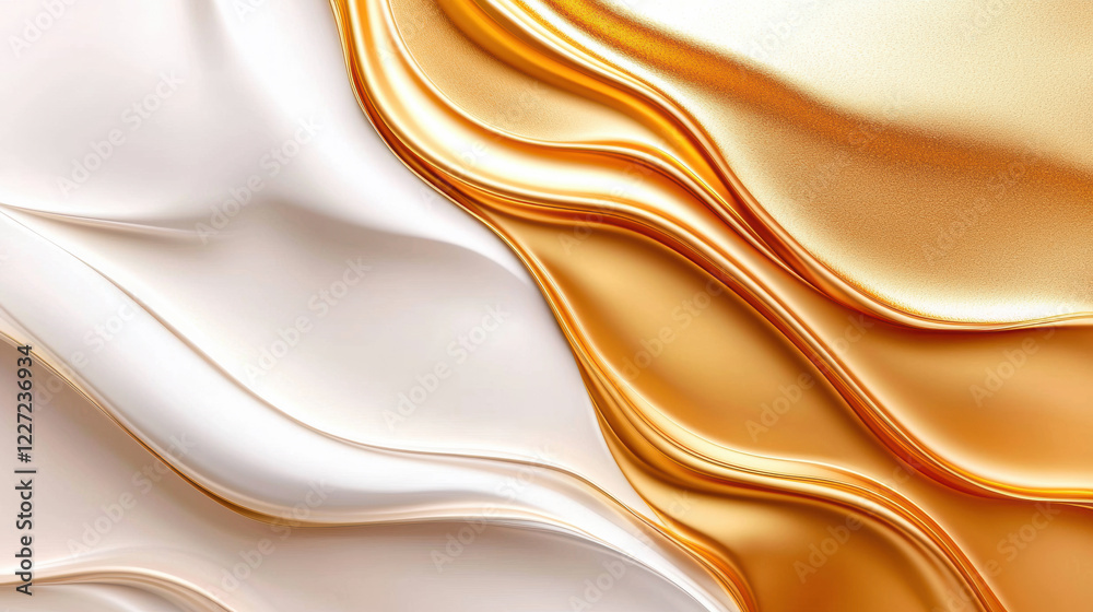 Fototapeta premium Textured Gold and white Abstract Background, Perfect for Stylish Designs