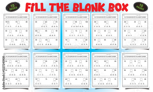 Missing number worksheet for children