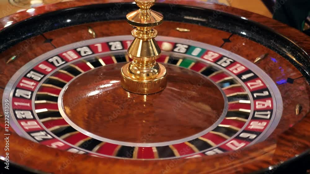 rotating casino roulette wheel. gambling rotating casino roulette wheel. gambling