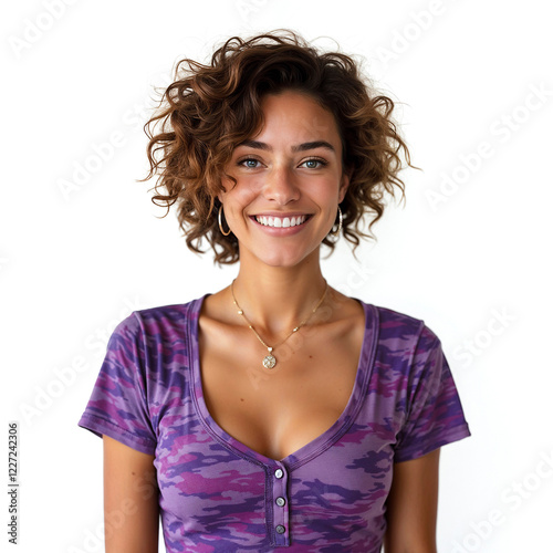 Portrait of a young beautiful woman. Generative AI