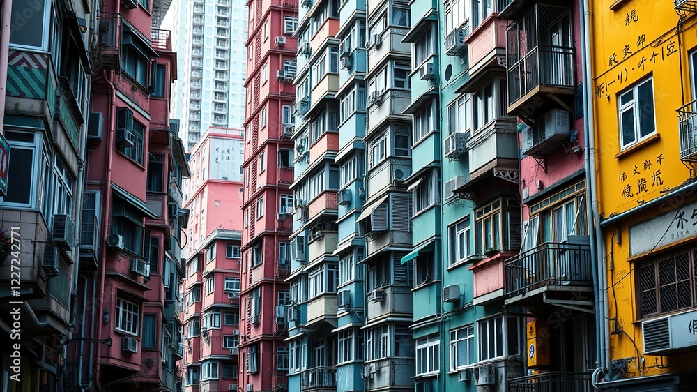 Fototapeta premium Residential Architecture of Hong Kong - Historic Viewpoint