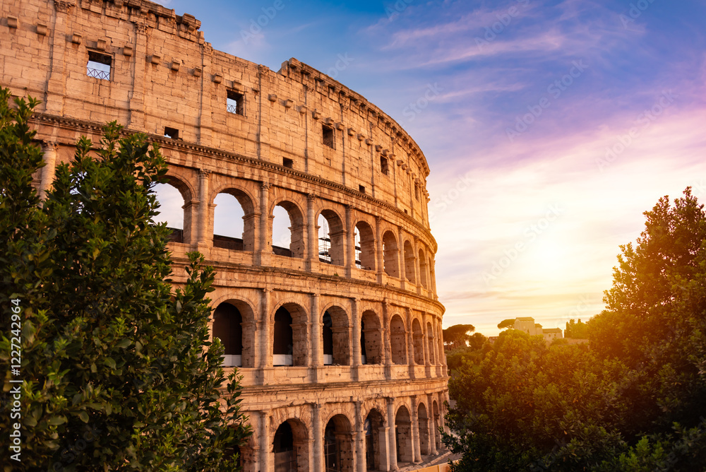 Fototapeta premium Colosseum in Rome, Italy. Famous landmark and travel destination