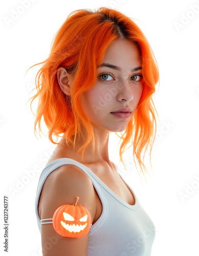 Portrait of a young beautiful woman. Generative AI