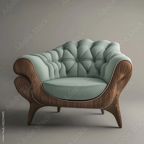 leather armchair in the living room