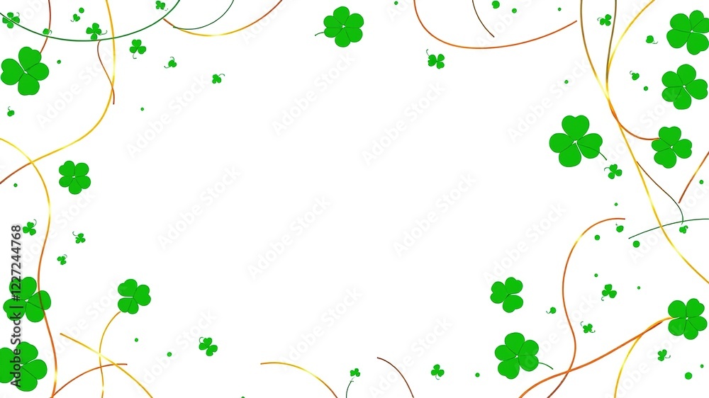 St. Patrick's Day Line Art Background - Festive & Bold St. Patrick's Day Line Art Background - Festive & Bold