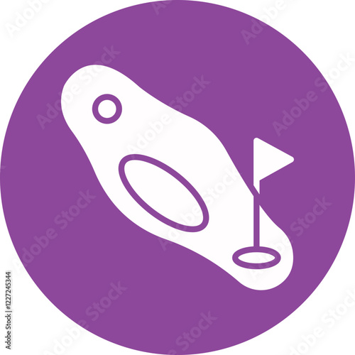 Fairway glyph circle icon