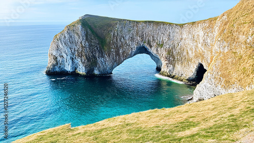 Natural Rock Arch at Durdle Door, Jurassic Coast, Dorset, England photo