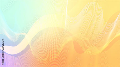 abstract gradient background with waves orange tone 