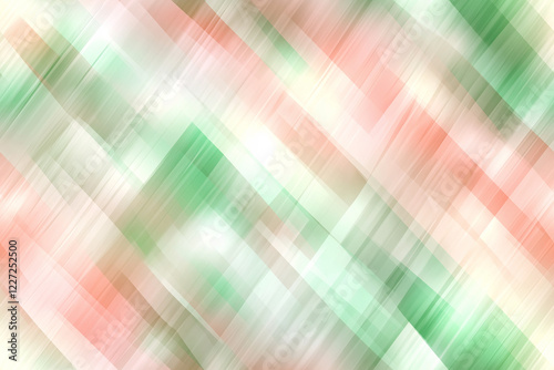 A pastel background with diagonal stripes plaid pattern in muted tones of pink and green