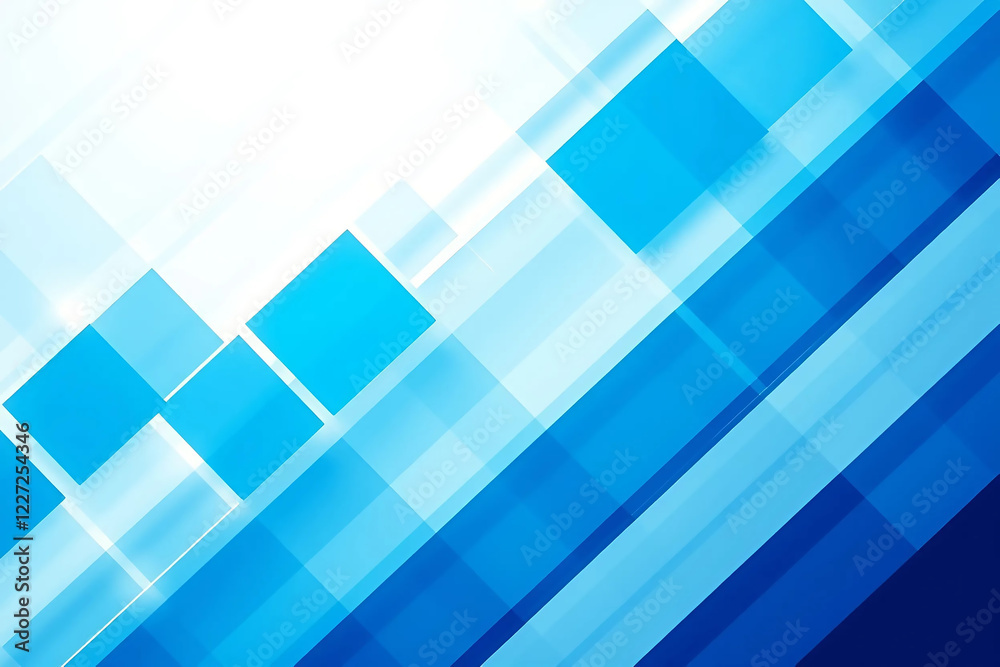 Modern Abstract Blue Geometric Design with Overlapping Shapes Modern Abstract Blue Geometric Design with Overlapping Shapes