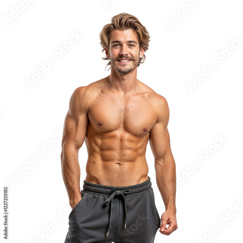 Portrait of a young handsome guy. Generative AI