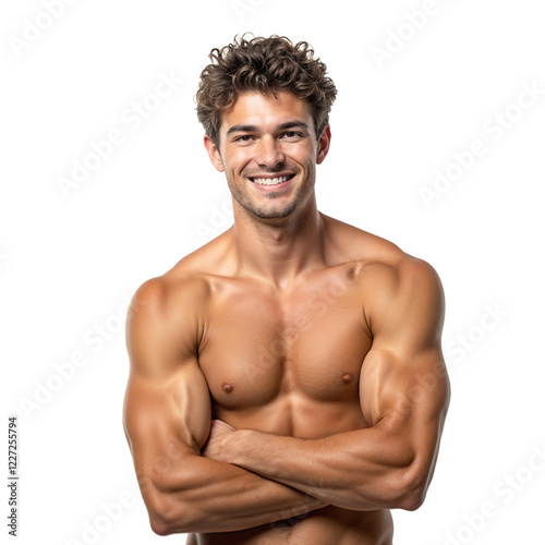 Portrait of a young handsome guy. Generative AI