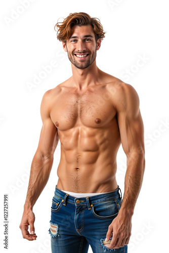 Portrait of a young handsome guy. Generative AI
