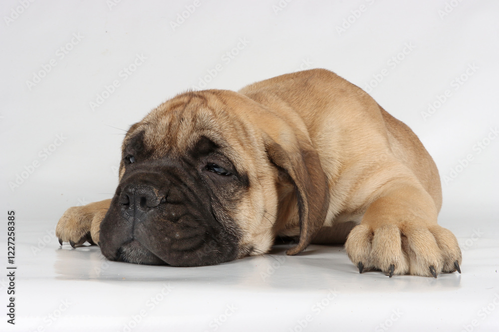Obraz premium bullmastiff puppy isolated on white background 