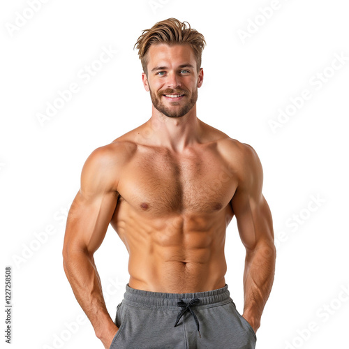Portrait of a young handsome guy. Generative AI